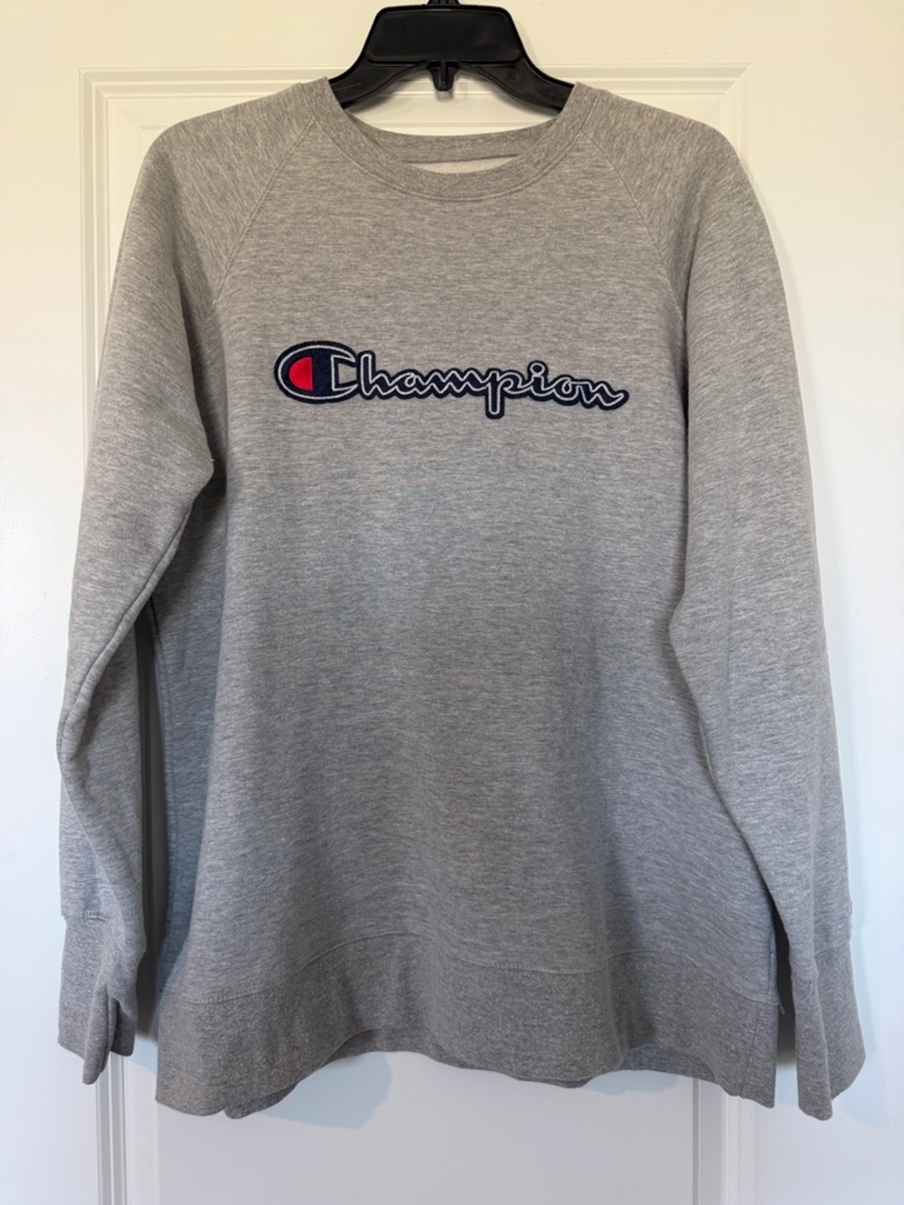 Champion Gray Crewneck with Embroidered Script Logo
